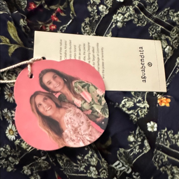 Agua Bendita Navy and Yellow Floral Dress - Picture 6 of 6